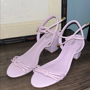 Arezzo Women's Camila Mid Block Heel Lilac Purple Sandal sz 9.5 NWOB